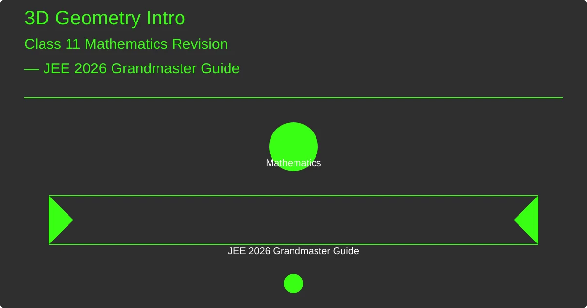 3d Geometry Intro Class 11 Mathematics Revision — Grandmaster Guide