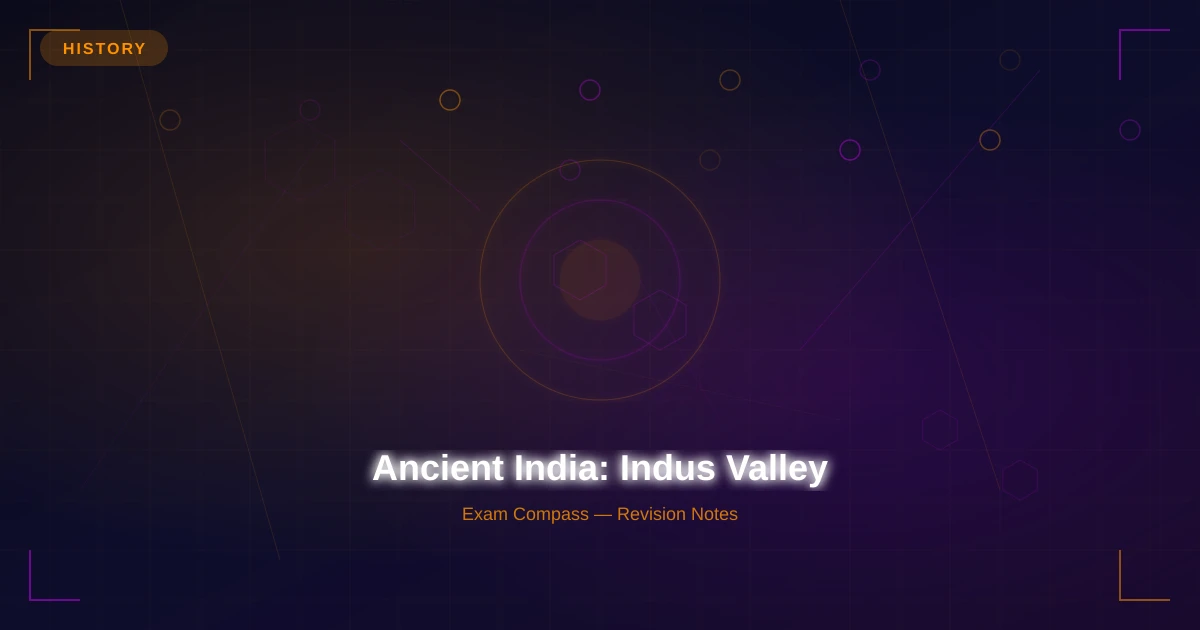 Ancient India Indus Valley Class 11 History Recap — CBSE 2026 Grandmaster Guide