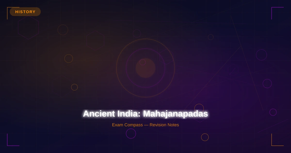 Ancient India Mahajanapadas Class 11 History Recap — CBSE 2026 Grandmaster Guide