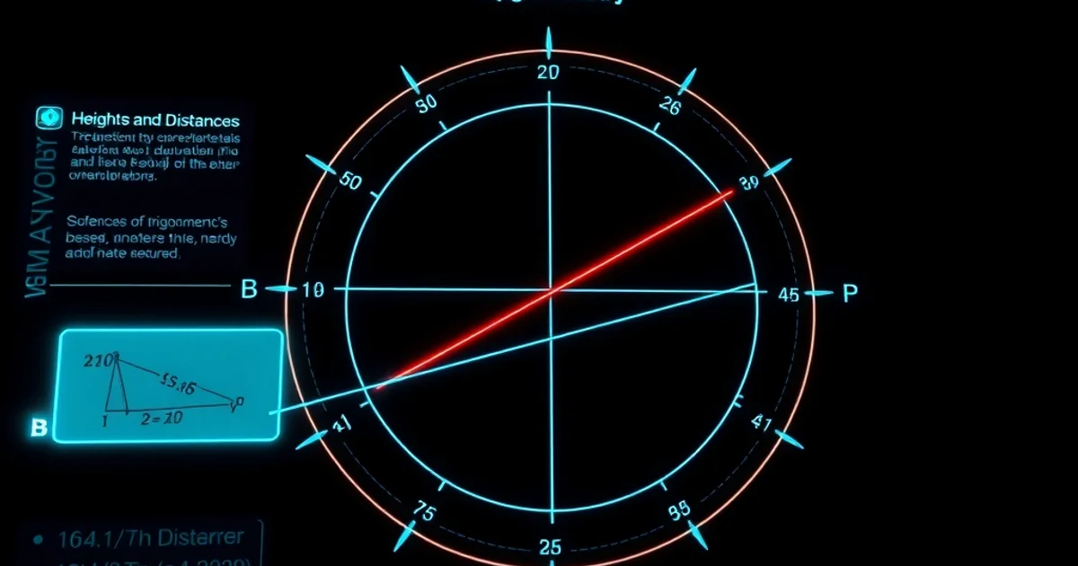Applications of Trigonometry (Heights and Distances) Class 10 Mathematics Recap — Grandmaster Guide