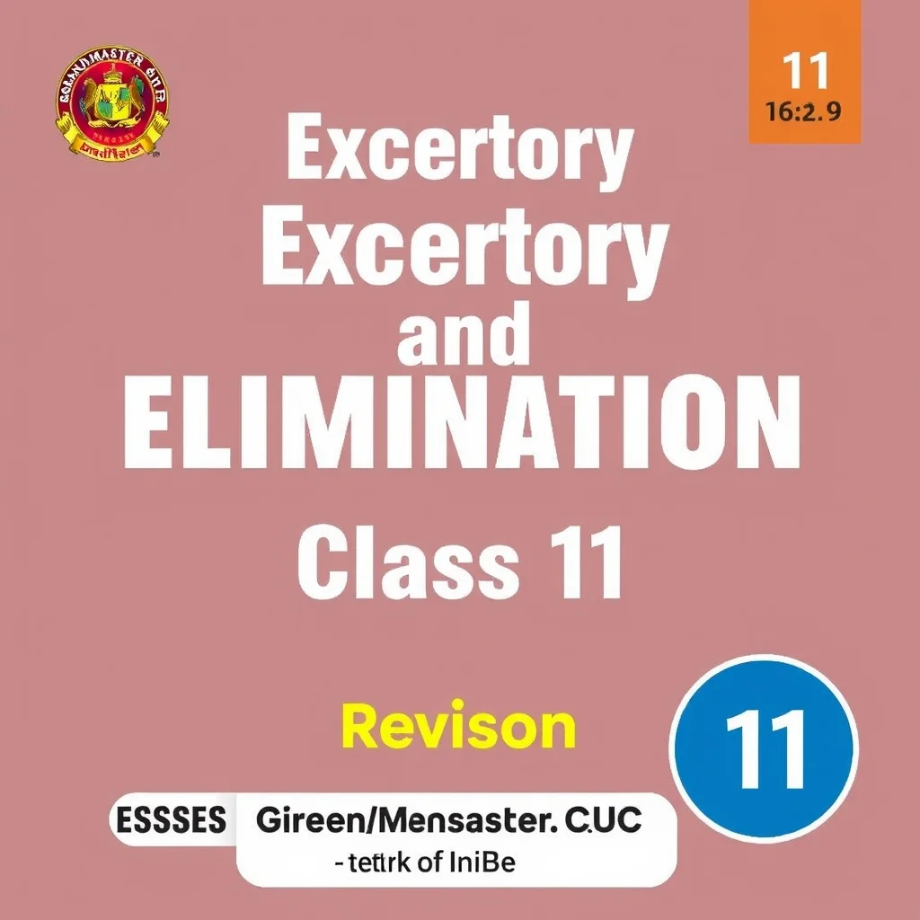 Excretory Products And Elimination Class 11 Exam Prep Revision — CBSE 2026 Grandmaster Guide