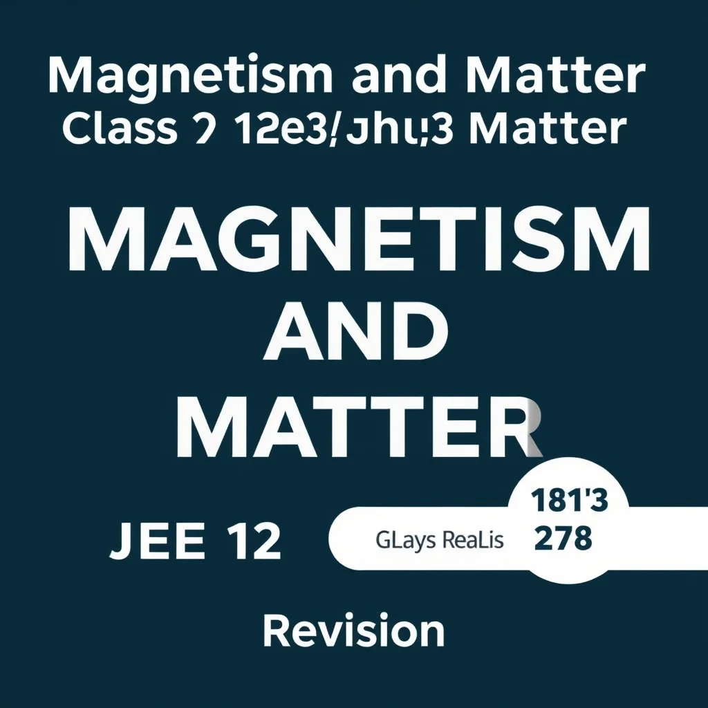 Magnetism And Matter Class 12 Physics Revision — Grandmaster Guide