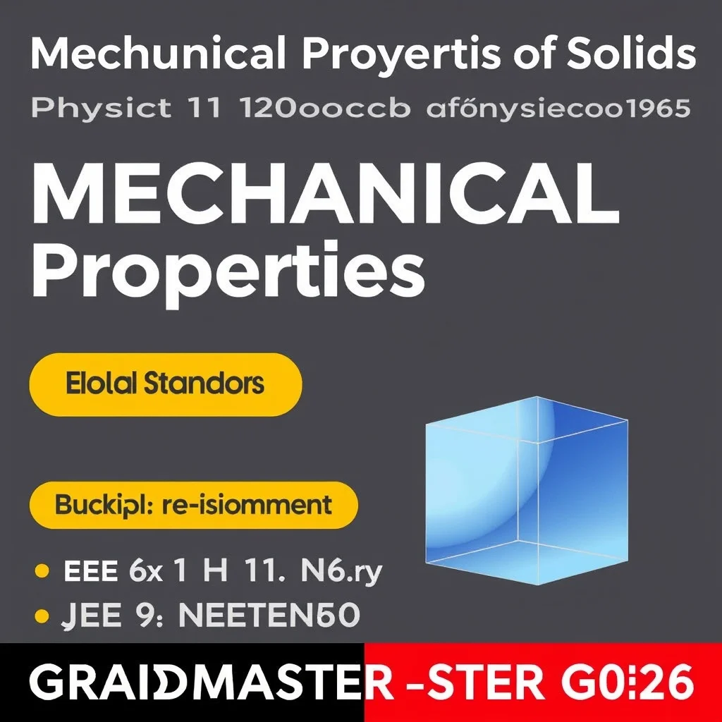 Mechanical Properties Of Solids Class 11 Physics Revision — JEE & NEET 2026 Grandmaster Guide