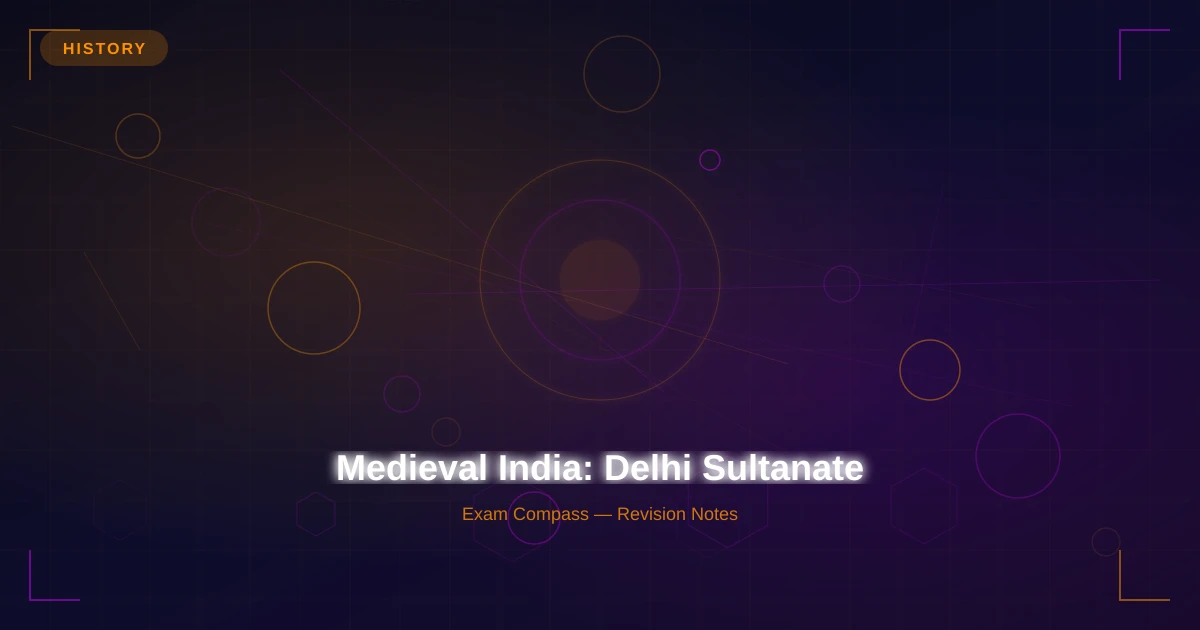 Medieval India Delhi Sultanate Class 11 History Recap — CBSE 2026 Grandmaster Guide