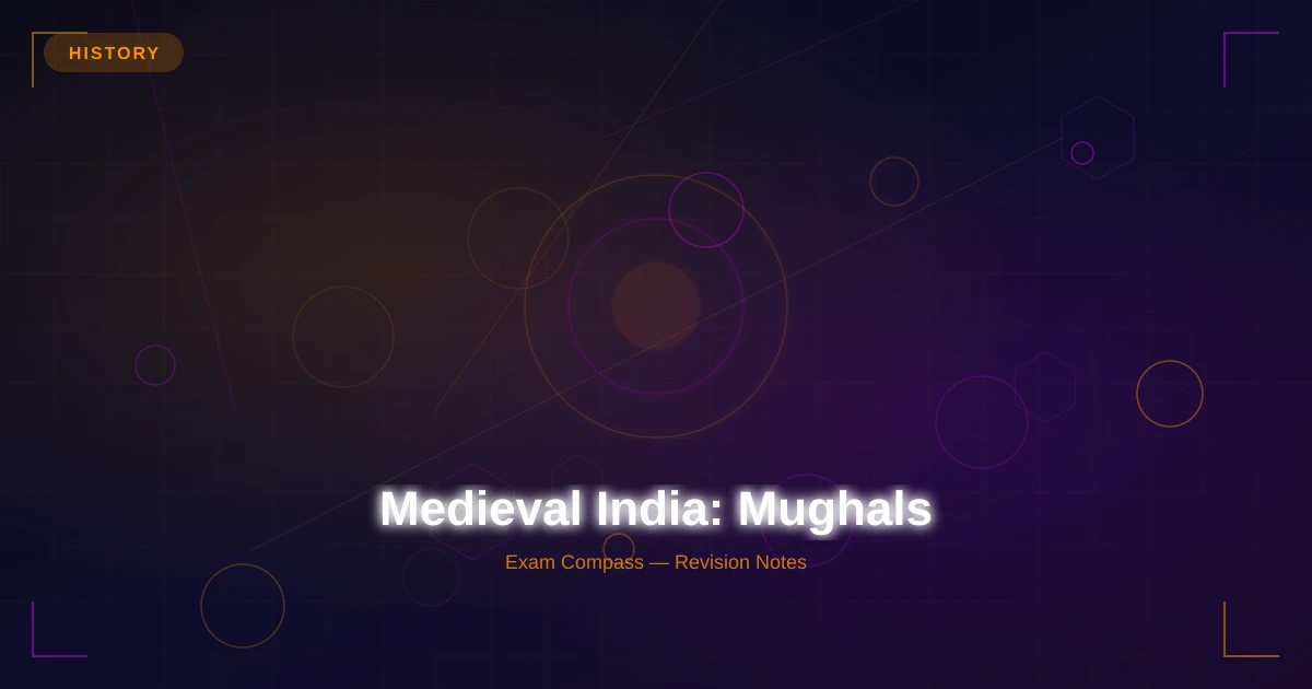 Medieval India Mughals Class 11 History Recap — CBSE 2026 Grandmaster Guide